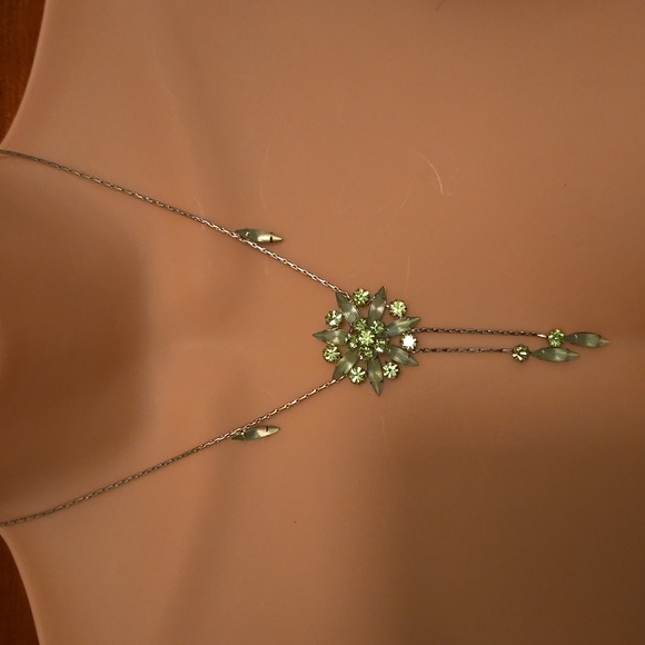 #6 Green crystal necklace - Picture 2 of 8